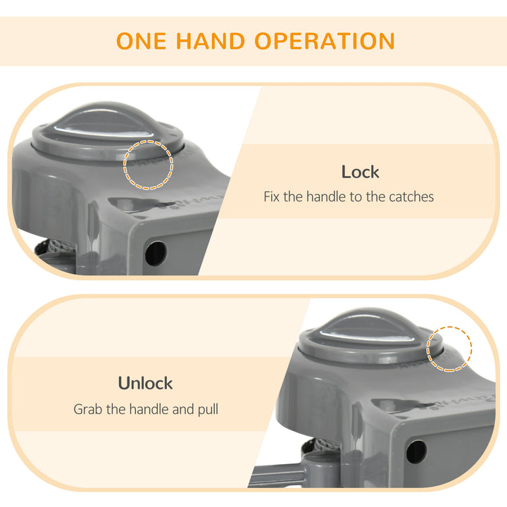 PawHut Retractable Pet Gate, 33.5" Tall, Extends to 59.1" Wide, Foldable Mesh Dog Gate for house, w/ Single Hand Operation, for Stairs, Doorways, Hallways - Grey