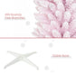 HOMCOM 6ft Flocked Christmas Tree, Pencil Artificial Christmas Tree with Realistic Branches, Pink