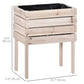 Outsunny 4PCS Wooden Raised Beds for Garden, DIY Shape Elevated Planter Box Kit with Bed Liner for Flowers Vegetables, Outdoor Indoor Planting Box Container