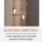 HOMCOM 67" Narrow Bathroom Storage Cabinet, Tall Freestanding Floor Cabinet, Bathroom Linen Cabinet with Doors and Adjustable Shelves