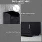 HOMCOM Narrow Bathroom Cabinet, Tall Bathroom Storage Cabinet with Barn Doors, Drawer and Adjustable Shelves, Brown Wood Grain