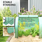 Outsunny Mini Tunnel Greenhouse with PE Cover Garden Green Grow Shed with Steel Frame Zipped Doors, Green