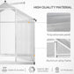 Outsunny 6' x 10' x 6.4' Walk-in Garden Greenhouse Polycarbonate Panels Plants Flower Growth Shed Cold Frame Outdoor Portable Warm House Aluminum Frame, Silver