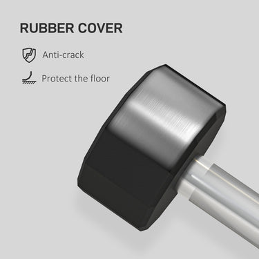 Soozier 2 x 22lbs Dumbbell Set, Rubber Weights Exercise Fitness Dumbbells with Non-Slip Handles, Anti-roll, for Women or Men Home Gym Workout