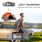 Outsunny Pop up Camping Tent, 3-4 Man Family Tent, 3000mm Waterproof, with Carry Bag and Top Hook, Grey and Orange