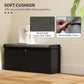 HOMCOM Shoe Storage with Seat, Upholstered Hallway Bench, Shoe Bench with Flip Drawer, Adjustable Shelf for 8 Pairs of Shoes