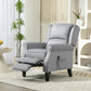 HOMCOM Massage Recliner Chair for Living Room, Push Back Recliner Sofa, Suede Wingback Reclining Chair with Extendable Footrest, Wood Legs, Remote Control, Side Pockets, Black