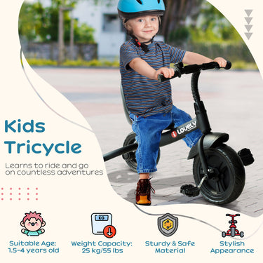 Qaba Kids Tricycle for Children Ages 18+ Months, Indoor Outdoor Toddler Trike for Boy and Girl Birthday