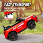 Qaba 12V Kids Electric Police Car w/ Remote Control, Spring Suspension, Transport Wheel, Siren, Music, Light, Horn, Black