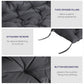 Outsunny Porch Swing Cushion Garden Bench Cushion with Backrest, Non-Slip 2-seater Thick Pad, Swing Chair Mat Replacement for Indoor and Outdoor, 39.4" x 38.6", Dark Grey