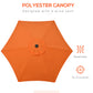 Outsunny 6.6FT Patio Umbrella, Outdoor Parasol with 6 Solid Ribs, Green