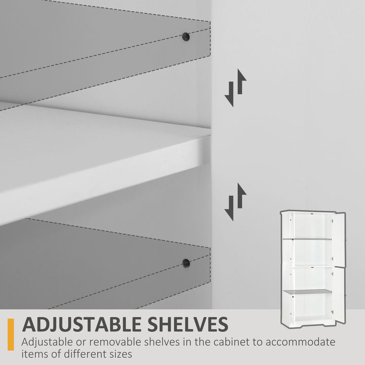 HOMCOM Freestanding Storage Cabinet, Kitchen Pantry Cabinet with Doors and Shelves Kitchen Storage Cabinets for Dining Room