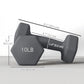 Soozier 2 x 10LBS Hexagonal Dumbbells, Set of 2 Weights with Non-Slip Grip for Home Gym Workout