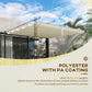 Outsunny Retractable Replacement Pergola Canopy for 10' x 10' Pergola, Pergola Cover Replacement, Cream White