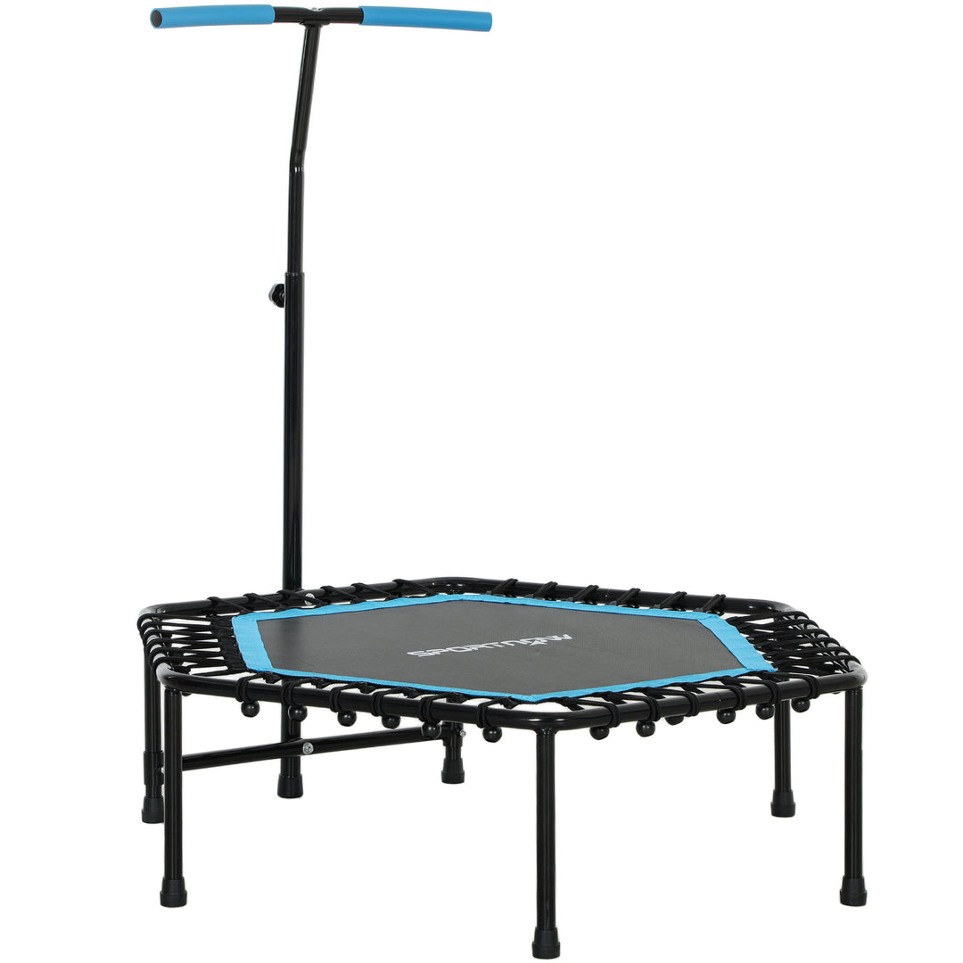 Soozier 45" Rebounder Trampoline for Adult, Quiet Bungee Rebounder with Adjustable Handle, Blue