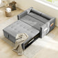 HOMCOM Pull Out Sofa Bed, Sleeper Sofa Couch with USBâ€‘A+C, Small Linen Loveseat Futon Couch for Living Room, Grey