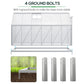 Outsunny 6' x 12' x 6.5' Walk-in Greenhouse, Polycarbonate Greenhouse with Adjustable Roof Vent, Base, Sliding Door, Clear