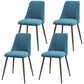 HOMCOM Upholstered Dining Chairs Set of 4, Velvet Accent Chair with Back and Wood-grain Steel Leg for Kitchen, Grey