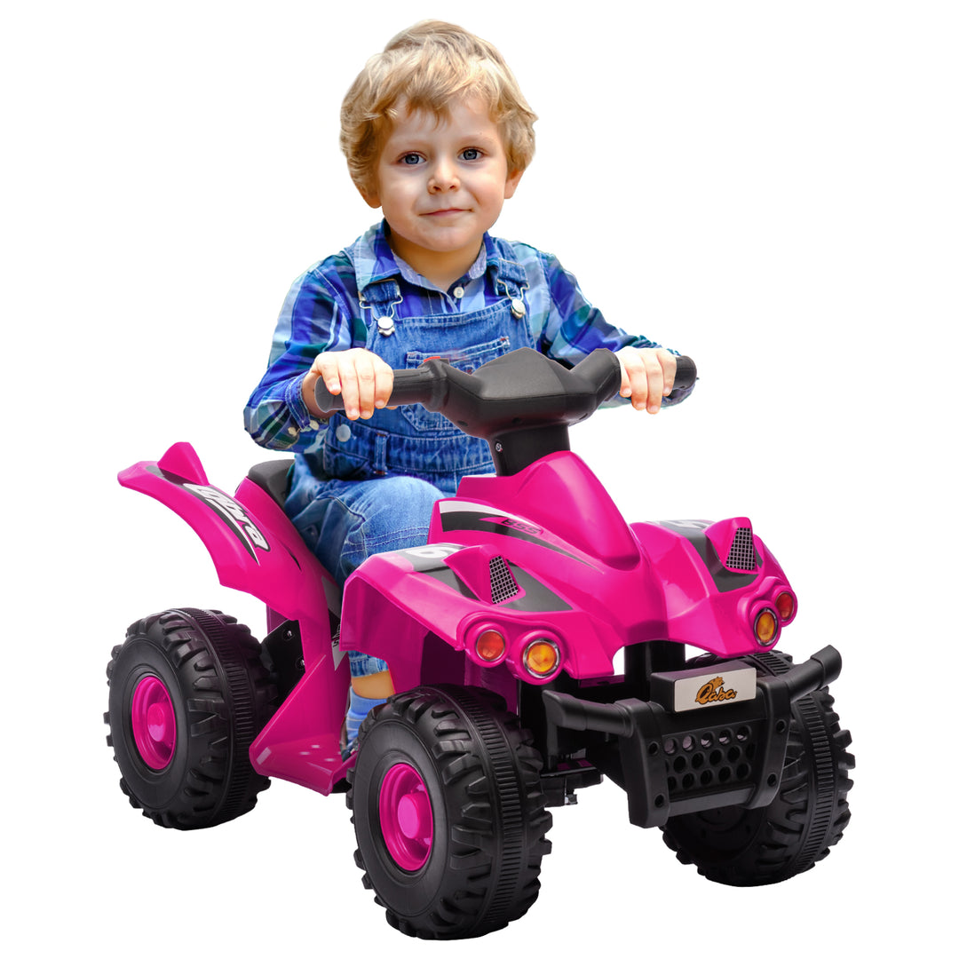 Qaba 6V Kids ATV Quad w/ Music, Forward, for 2-6 Years, Red