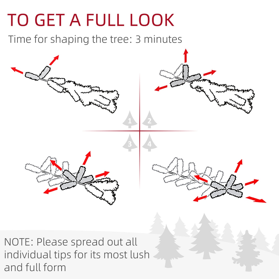 HOMCOM 2ft 2 Pack Artificial Christmas Tree, Pre Lit Christmas Tree with Red Berries and Pine Cones, Battery Operated, Green