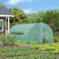 Outsunny 20x10x6.6ft Heavy Duty Outdoor Walk-in Tunnel Greenhouse Portable Garden Planting Warm House with PE Cover Green
