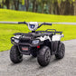 Aosom 12V Kids ATV Quad, 4 Wheeler Battery Powered Electric Vehicle with Music MP3, Headlights, High Low Speed, Treaded Tires, for Boys and Girls Ages 37-60 Months, Pink