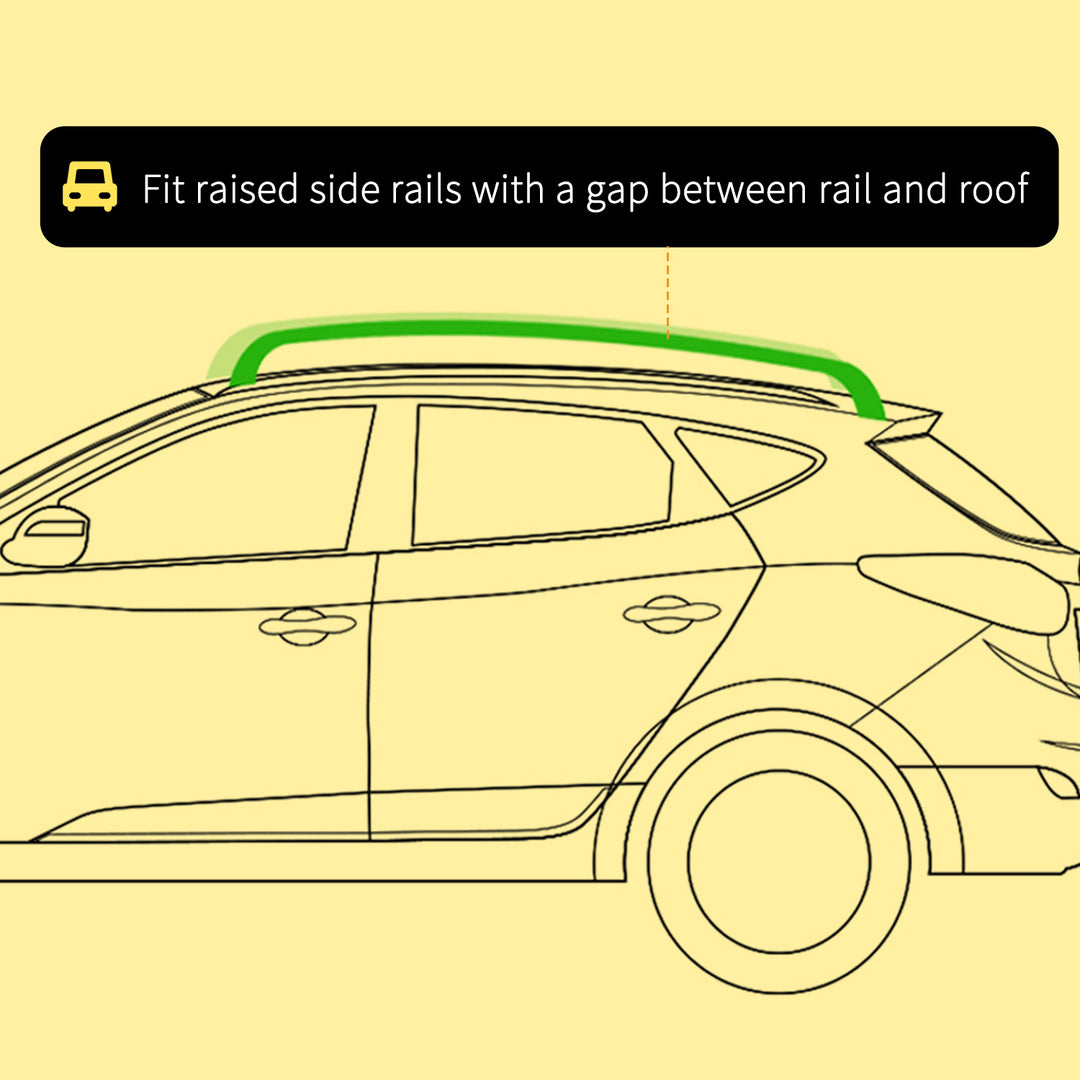 HOMCOM 2pc Roof Rack Car Roof Top Lockable Aluminum Cross Bars Adjustable Baggage Luggage Carrier, Silver (53")
