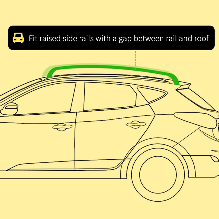 HOMCOM 2pc Roof Rack Car Roof Top Lockable Aluminum Cross Bars Adjustable Baggage Luggage Carrier, Silver (53")