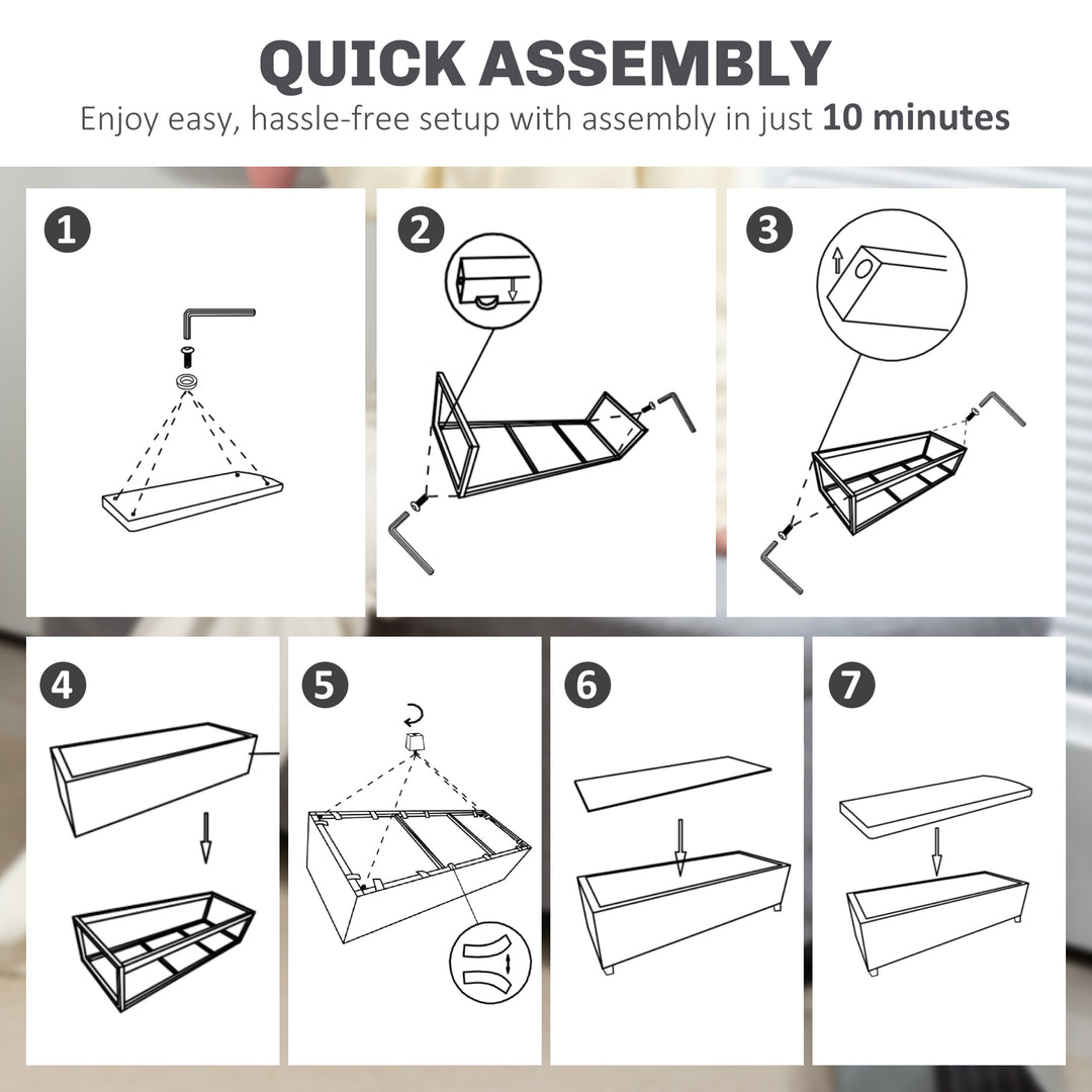 HOMCOM 44 Inches Ottoman with Storage, Lid, Legs, Corduroy End of Bed Bench for Living Room, Bedroom, Entryway, Light Grey