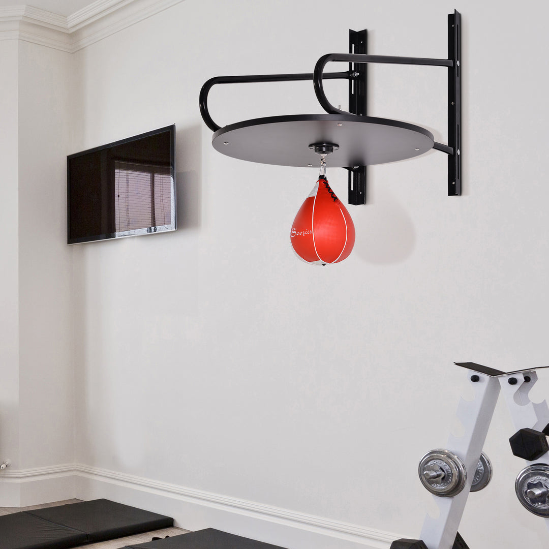 Soozier Wall-mounted Speed Bag Boxing Platform with Adjustable Height