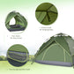 Outsunny Camping Tent, 3 Person Family Tent, 1000mm Waterproof, with Sewn-in Groundsheet and Carry Bag,  for Fishing, Dark Green