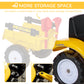 Aosom Ride on Toy Dump Truck for Kids, Pedal Construction Car with Detachable Trailer for 3 Year Old, Yellow