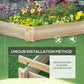 Outsunny 39'' x 39'' Screwless Raised Garden Bed, Wooden Planter Box, Easy DIY Herb Garden for Vegetable Flower Herb Outdoor Lawn Yard Patio