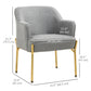 HOMCOM Fabric Armchair, Modern Accent Chair with Metal Legs for Living Room, Bedroom, Home Office, Cream White