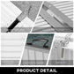 HOMCOM Textured Aluminum Folding Wheelchair Ramp, Portable Threshold Ramp 2', for Scooter Steps Home Stairs Doorways
