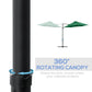 Outsunny 8.5FT Outdoor Cantilever Roma Parasol with 360Â° Rotation and Cross Base, Offset Patio Umbrella for Garden, Dark Grey