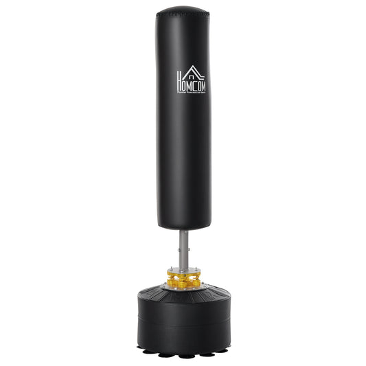 Soozier Freestanding Boxing Punch Bag Stand, Height Adjustable, with Fillable Base, Absorption Springs, Suction Cups
