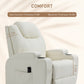 HOMCOM Massage Recliner Chair, Swivel Nursery Rocker Chair, Manual Reclining Sofa with 8 Vibration Points, PU Leather, Cup Holders, Side Pockets, for Living Room, Black
