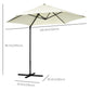 Outsunny 8.5FT Outdoor Cantilever Roma Parasol with 360Â° Rotation and Cross Base, Offset Patio Umbrella for Garden, Dark Grey