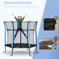 Soozier 64" Kids Trampoline Mini Indoor/Outdoor Bouncer Jumper with Enclosure Net Elastic Thick Padded Pole Gift for Child Toddler Age 3-10 Years Old Blue
