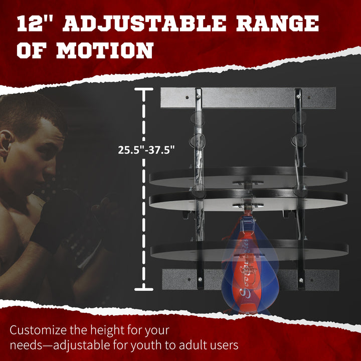 Soozier Adjustable Height Free Standing Boxing Bag Set with 6 Suction Cups and Boxing Gloves, for Exercise Training
