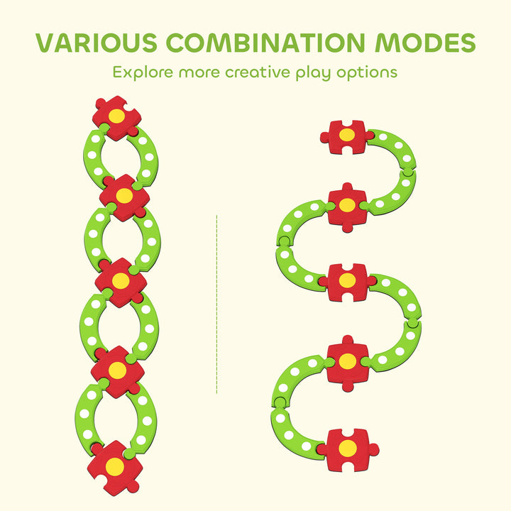 Qaba Kids Balance Beam Stepping Stones with Non-slip Surface for Kids 3-8, Build Coordination and Gross Motor Skills, Green