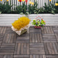 Outsunny 27 Pcs Wood Interlocking Deck Tiles, 12 x 12in Outdoor Flooring Tiles for Indoor and Outdoor Use, Tools Free Assembly, Black