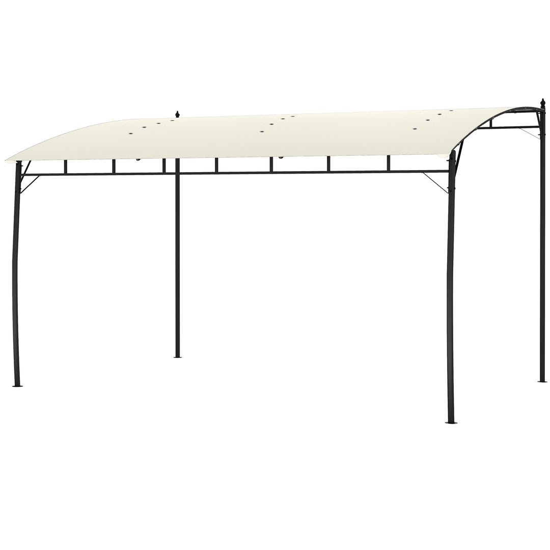 Outsunny 10' x 13' Outdoor Pergola with UV30+ Protection Canopy and Steel Frame for Porch, Patio, Deck, Backyard, Dark Grey
