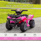 Aosom 6V Kids ATV Quad, 4 Wheeler Battery Powered Electric Ride on Car with Music, Forward, for Boys and Girls Ages 18-36 Months, Red