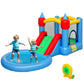 Qaba Bouncy Castle for Kids with 550W Blower, Water Slide, 2 Splash Pools, Basketball Hoop, Dart Board,12.6' x 9.5' x 5.9'