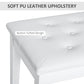 HOMCOM 30" Piano Bench with Padded Cushion and Storage, Faux Leather Keyboard Bench with Solid Wood Legs, Black