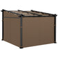 Outsunny Metal Pergola with Sliding Roof Canopy, Retractable Pergola Canopy, 10' x 10', Dark Grey
