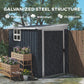 Outsunny 4' x 6' Outdoor Storage Shed, Metal Garden Shed with Window, 2 Vents and Lockable Door for Backyard, Garden, Patio