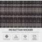Outsunny 7 Pieces Outdoor Rattan Furniture Set, Patio Wicker Sectional Conversation Sofa Set w/ Cushions & Coffee Table